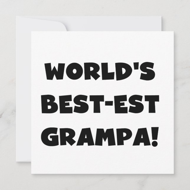 Black Text 's Werelds Beste Grampa T-shirts Gesche (Voorkant)