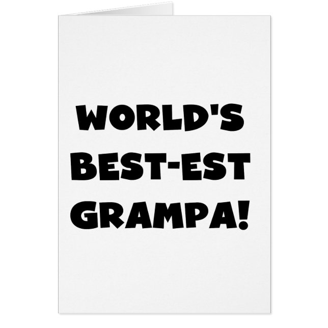Black Text 's Werelds Beste Grampa T-shirts Gesche (Voorkant)