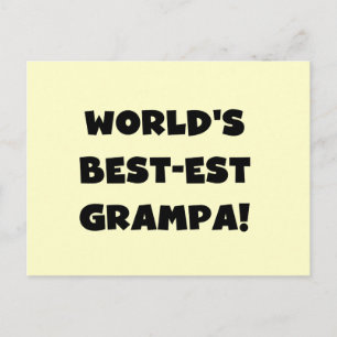 Black Text 's Werelds Beste Grampa T-shirts Gesche Briefkaart