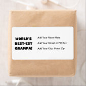 Black Text 's Werelds Beste Grampa T-shirts Gesche Etiket (Insitu)