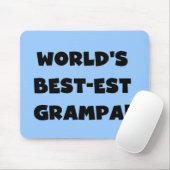 Black Text 's Werelds Beste Grampa T-shirts Gesche Muismat (Met muis)