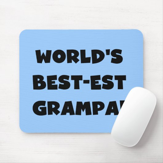 Black Text 's Werelds Beste Grampa T-shirts Gesche Muismat (Met muis)