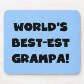 Black Text 's Werelds Beste Grampa T-shirts Gesche Muismat (Voorkant)