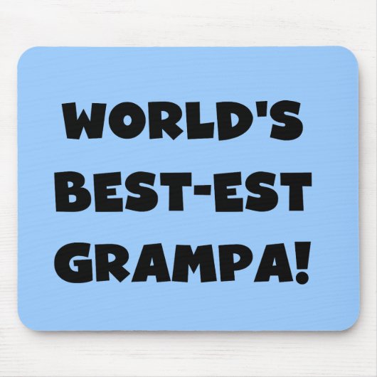 Black Text 's Werelds Beste Grampa T-shirts Gesche Muismat (Voorkant)