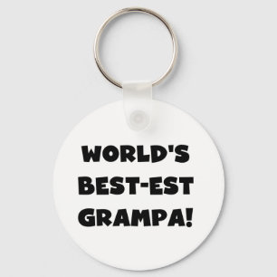 Black Text 's Werelds Beste Grampa T-shirts Gesche Sleutelhanger