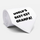 Black Text 's Werelds Beste Grampa T-shirts Gesche Stropdas (Opgerold)