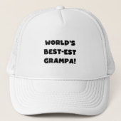 Black Text 's Werelds Beste Grampa T-shirts Gesche Trucker Pet (Voorkant)