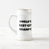 Black Text 's Werelds beste Grampy Gifts Bierpul (Links)