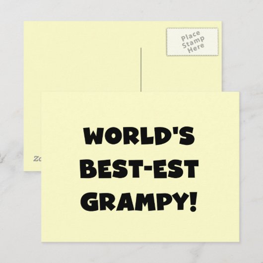 Black Text 's Werelds beste Grampy Gifts Briefkaart (Voorkant / Achterkant)