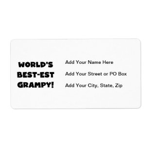 Black Text 's Werelds beste Grampy Gifts Etiket