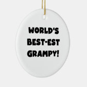 Black Text 's Werelds beste Grampy Gifts Keramisch Ornament (Rechts)