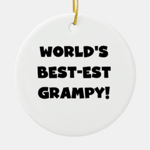 Black Text 's Werelds beste Grampy Gifts Keramisch Ornament
