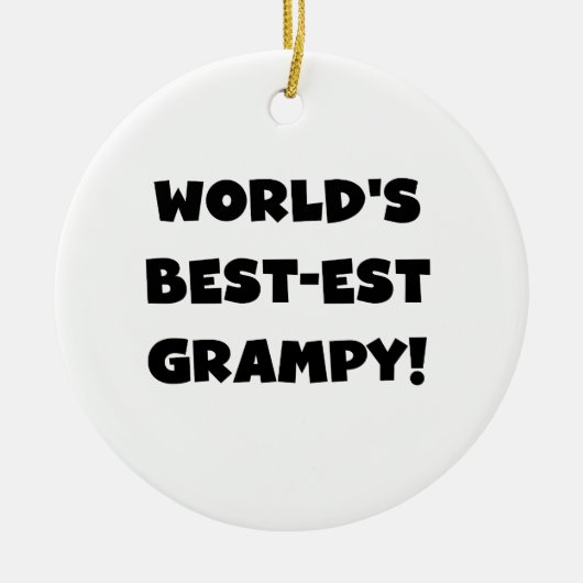 Black Text 's Werelds beste Grampy Gifts Keramisch Ornament (Voorkant)