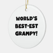 Black Text 's Werelds beste Grampy Gifts Keramisch Ornament (Links)