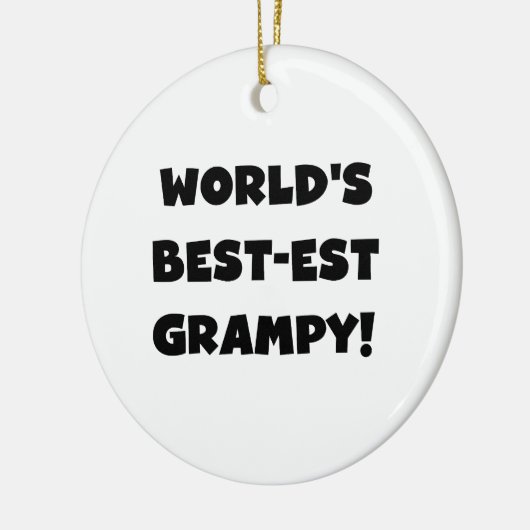 Black Text 's Werelds beste Grampy Gifts Keramisch Ornament (Links)