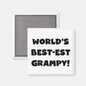 Black Text 's Werelds beste Grampy Gifts Magneet (Voorkant / Achterkant)