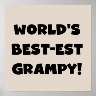 Black Text 's Werelds beste Grampy Gifts Poster