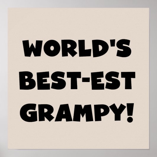 Black Text 's Werelds beste Grampy Gifts Poster (Voorkant)