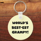Black Text 's Werelds beste Grampy Gifts Sleutelhanger (Voorkant)