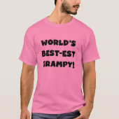Black Text 's Werelds beste Grampy Gifts T-shirt (Voorkant)