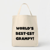 Black Text 's Werelds beste Grampy Gifts Tote Bag (Voorkant)
