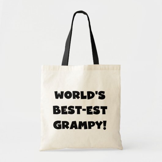 Black Text 's Werelds beste Grampy Gifts Tote Bag (Voorkant)