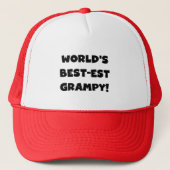 Black Text 's Werelds beste Grampy Gifts Trucker Pet (Voorkant)