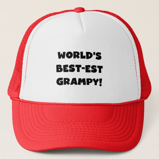 Black Text 's Werelds beste Grampy Gifts Trucker Pet (Voorkant)