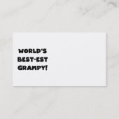 Black Text 's Werelds beste Grampy Gifts Visitekaartje (Achterkant)