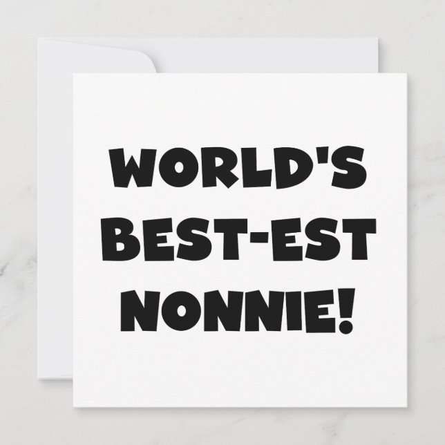 Black Text 's Werelds beste Nonnie Gifts (Voorkant)