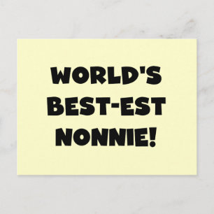 Black Text 's Werelds beste Nonnie Gifts Briefkaart