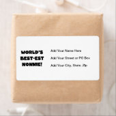 Black Text 's Werelds beste Nonnie Gifts Etiket (Insitu)