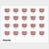 Black Text 's Werelds beste Nonnie Gifts Hart Sticker (Vel)