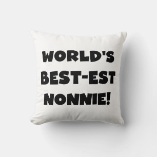 Black Text 's Werelds beste Nonnie Gifts Kussen
