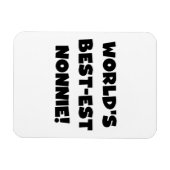 Black Text 's Werelds beste Nonnie Gifts Magneet (Horizontaal)