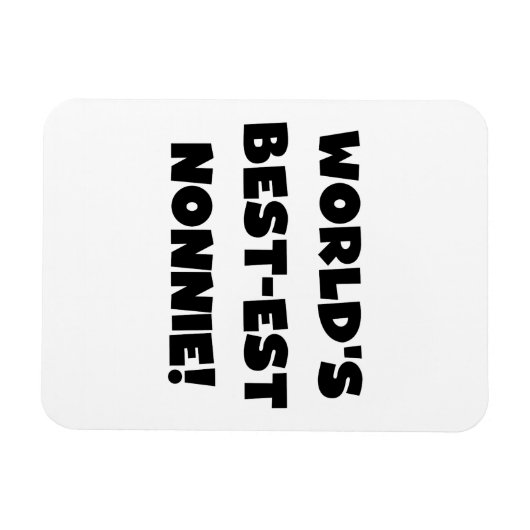 Black Text 's Werelds beste Nonnie Gifts Magneet (Horizontaal)