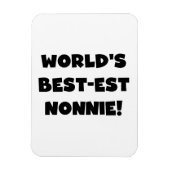 Black Text 's Werelds beste Nonnie Gifts Magneet (Verticaal)