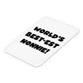 Black Text 's Werelds beste Nonnie Gifts Magneet (Linkerzijde)