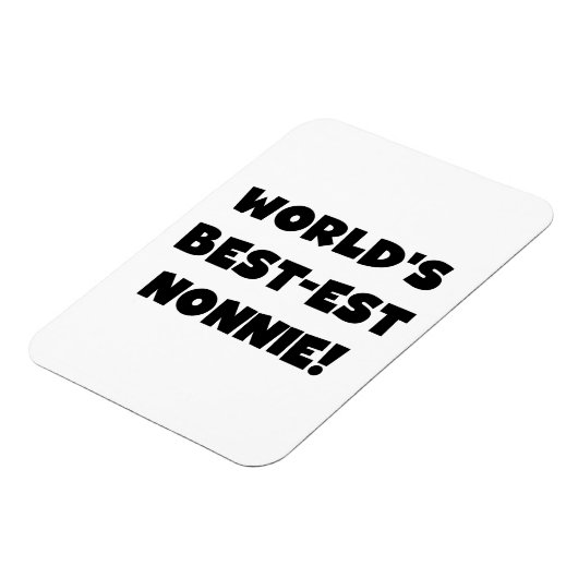 Black Text 's Werelds beste Nonnie Gifts Magneet (Linkerzijde)