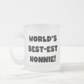 Black Text 's Werelds beste Nonnie Gifts Matglas Koffiemok (Links)