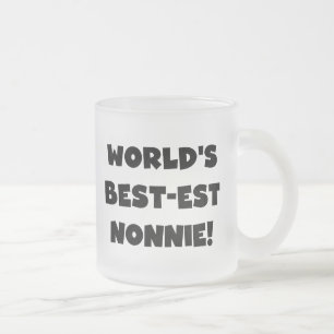Black Text 's Werelds beste Nonnie Gifts Matglas Koffiemok