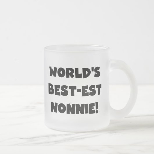 Black Text 's Werelds beste Nonnie Gifts Matglas Koffiemok (Rechts)