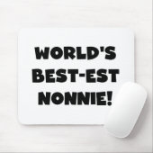 Black Text 's Werelds beste Nonnie Gifts Muismat (Met muis)
