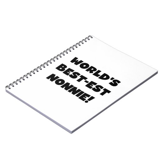 Black Text 's Werelds beste Nonnie Gifts Notitieboek (Linkerzijde)