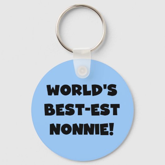 Black Text 's Werelds beste Nonnie Gifts Sleutelhanger (Voorkant)