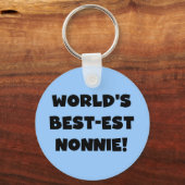 Black Text 's Werelds beste Nonnie Gifts Sleutelhanger (Voorkant)