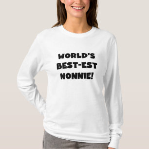 Black Text 's Werelds beste Nonnie Gifts T-shirt