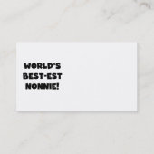 Black Text 's Werelds beste Nonnie Gifts Visitekaartje (Achterkant)