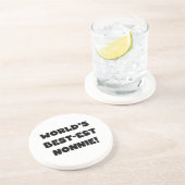 Black Text 's Werelds beste Nonnie Gifts Zandsteen Onderzetter (Zijkant)