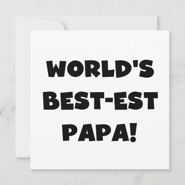 Black Text 's Werelds Beste Papa Tshirts en gesche (Voorkant)